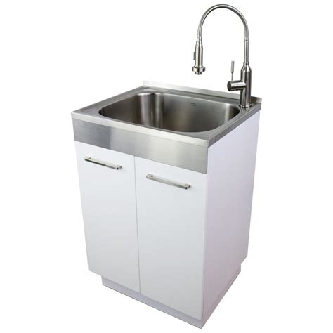 stainless steel laundry utility sink and cabinet|laundry room utility sink cabinets.